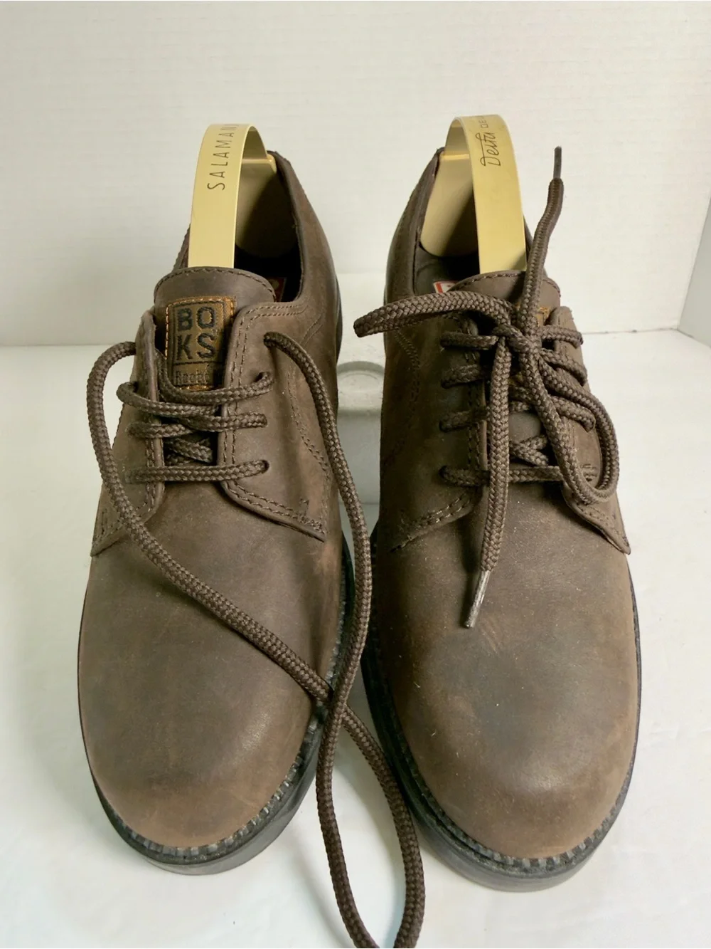 BOKS  Men's Brown Leather Derby Lace-Up Shoes Sz 8.5